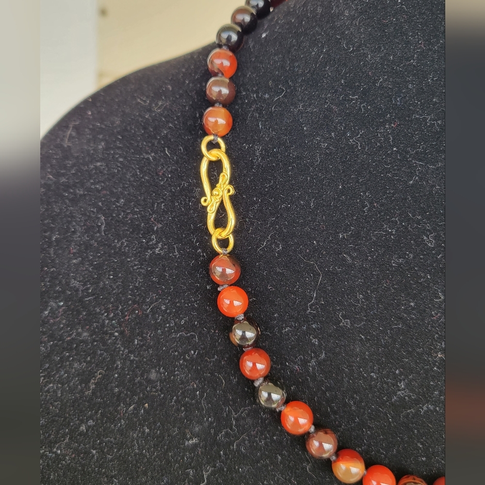 Autumnal Fire Agate Necklace - Picture 3 of 5